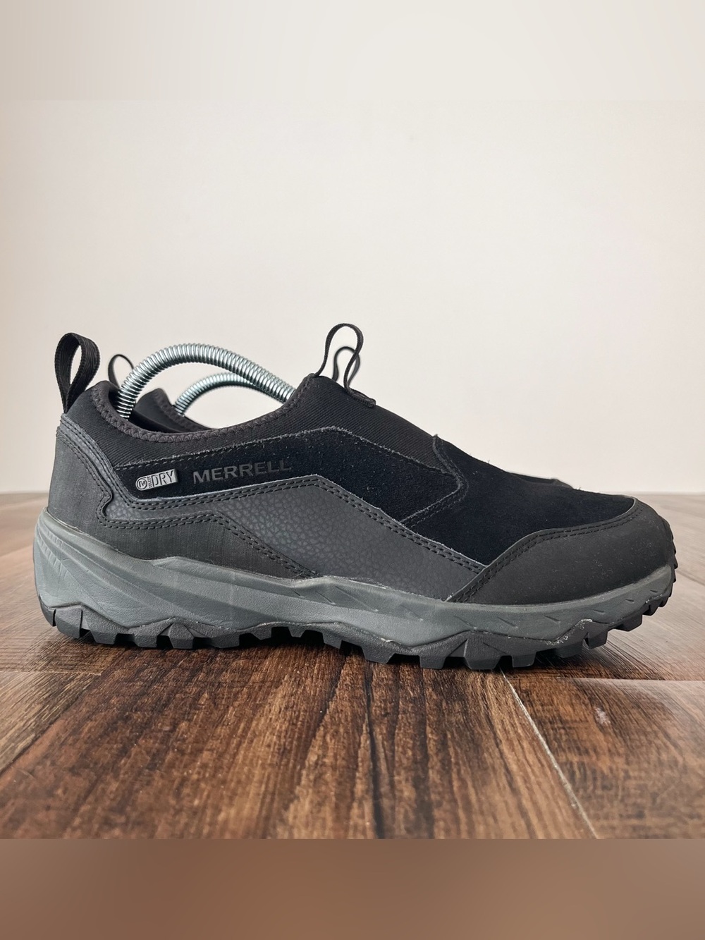 Merrell Icepack Polar Moc Slip On Shoe Waterproof Suede J95057 Size 8.5 Black